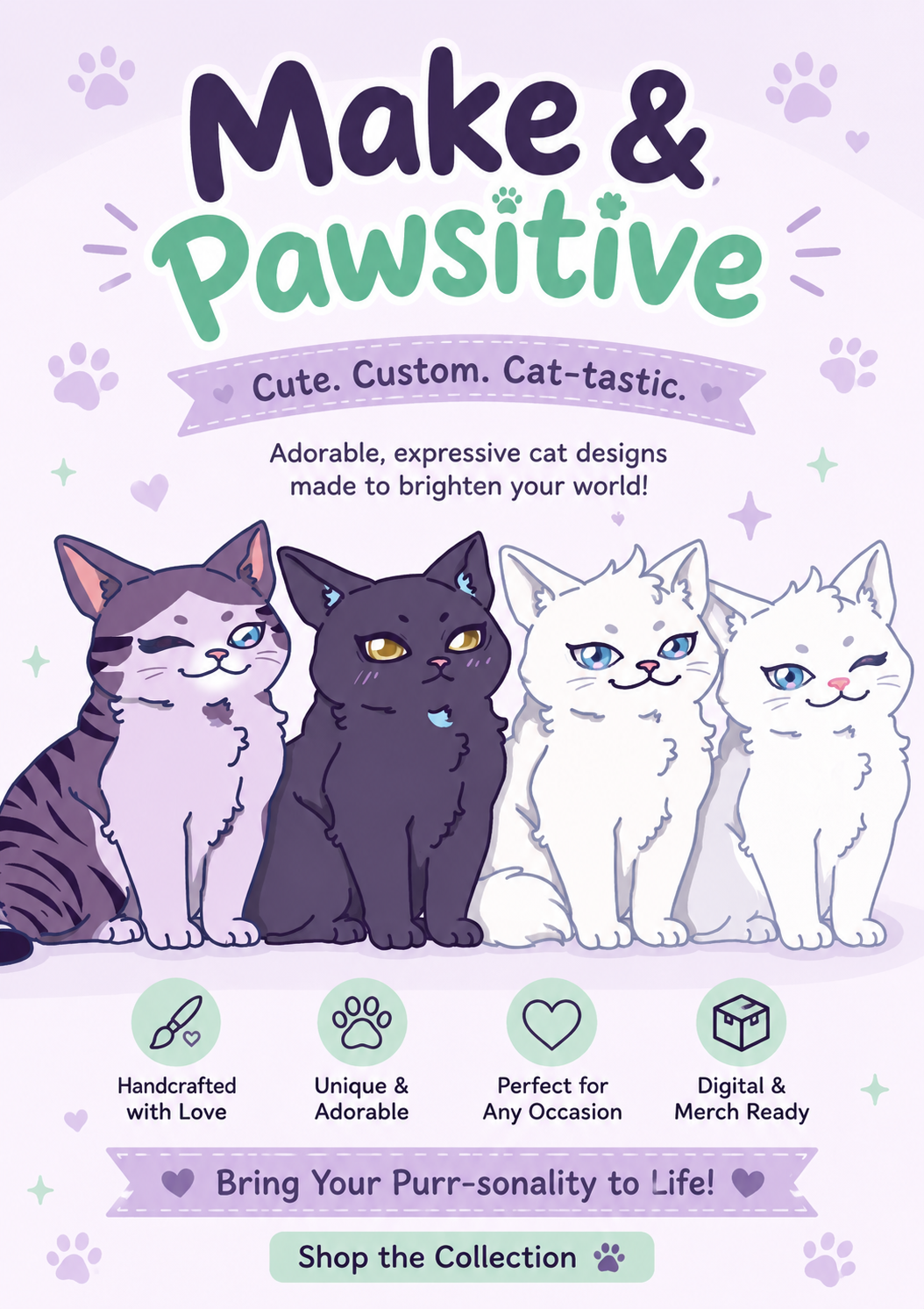 Pawsitive Catto Express stickers